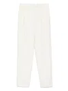 Marni Logo-embroidered Trousers In Neutral