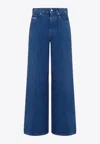 Marni Wide Flared Leg Jeans With A In Blue