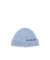 Marni Blue Shetland Wool Beanie In Blue