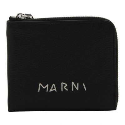 Marni Black Leather Wallet