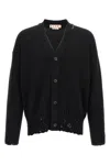 Marni Logo Embroidery Cardigan Sweaters And Cardigans Black In Black