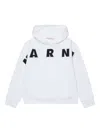 Marni Logo-embroidery Cotton Hoodie In White