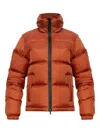 Marni Logo-embroidery Puffer Jacket In Brown