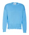 Marni Logo Embroidery Sweater Sweaters And Cardigans Blue
