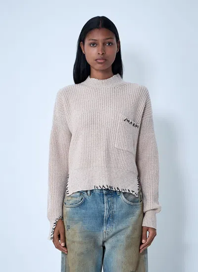 MARNI LOGO EMBROIDERY SWEATER