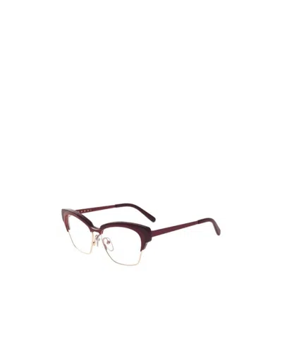 Marni Logo Flat Mirror In Red