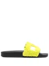 Marni Man Sandals Lime Green Size 9 Textile Fibers In Green