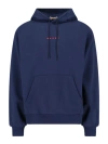 Marni Long Sleeved Hooded Sweatshirt In Blue