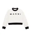 Marni Logo-intarsia Crew-neck Jumper In White