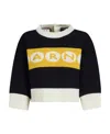 Marni Cropped Jersey With Bold Logo In Multi