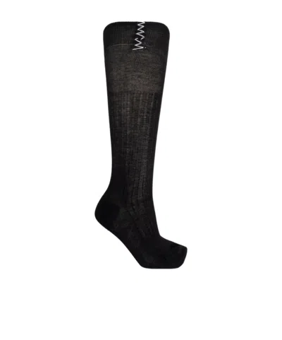 Marni Logo Intarsia Knit Socks In Black