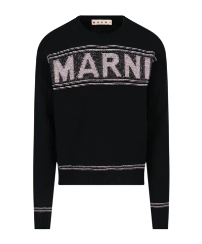 MARNI MARNI LOGO PATCH CREWNECK JUMPER