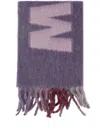 Marni Women's Scarf With Logo In Purple