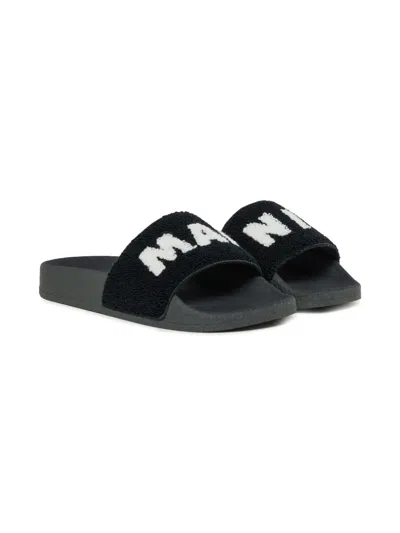 MARNI LOGO-JACQUARD SLIDES