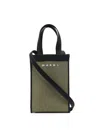 Marni Colour-block Knitted Tote Bag In Green