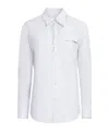 Marni Oversized White Shirt With Contrasting Logo Print In White