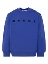Marni Logo-lettering Sweatshirt In Blue