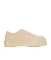 Marni Woman Sneakers Blush Size 11 Soft Leather In Nude