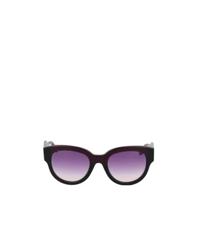 Marni Logo Metal Sunglasses In Purple