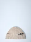 Marni Women Logo Motif Beanie Hat In Neutral