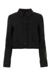 MARNI ROSE EMBROIDERED CROPPED JACKET