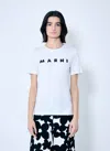 Marni Classic Short-sleeve T-shirt With Scribbled Logo In White