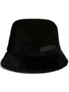 Marni Sheared Shearling Bucket Hat In Black
