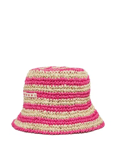 Marni Kids' Logo-patch Bucket Hat In Multi
