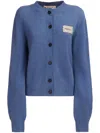 Marni Cardigan With Logo In Blue