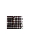 Marni Logo-patch Check Pattern Scarf In Black