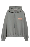 Marni Gray Loopback Cotton Jersey Hoodie In Neutral Grey