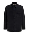 Marni Black Marble Denim Oversized Shirt In Black