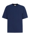 Marni Logo-patch Cotton T-shirt In Blue