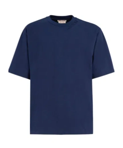 MARNI MARNI LOGO-PATCH CREWNECK T-SHIRT