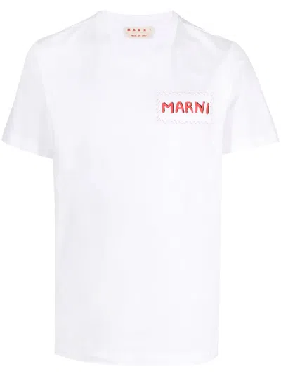 MARNI LOGO-PATCH COTTON T-SHIRT