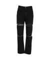 Marni Logo-patch Distressed Trousers In Black