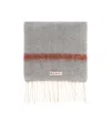 Marni Textured Finish Scarf In Light Grey In Gray