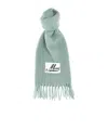 Marni Logo Patch Scarf In Green