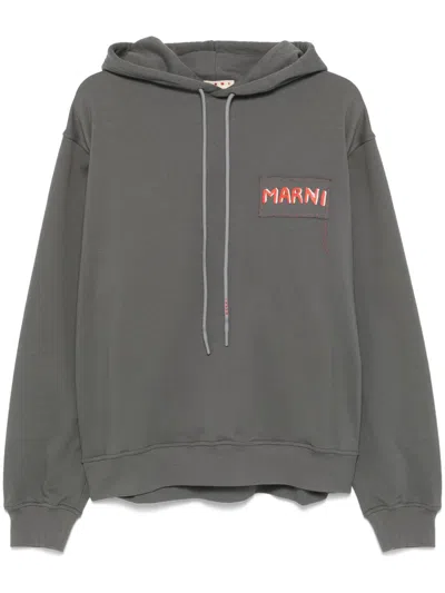 MARNI LOGO-PATCH HOODIE