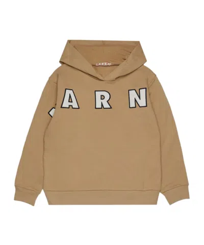 Marni Logo-patch Hoodie In Multi