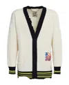 Marni Off-white Distressed Patch Cardigan In White