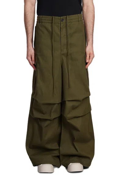Marni Logo Patch Oversized Cargo Pants In Green