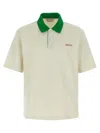 Marni Cotton Blend Polo Shirt With Contrasting Collar