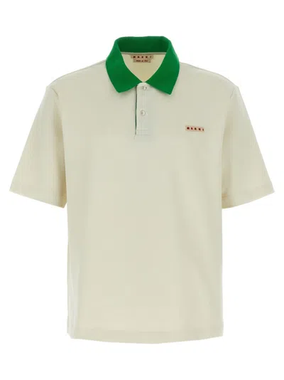 MARNI LOGO PATCH POLO SHIRT