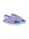 Marni Logo-patch Sandals In 紫色