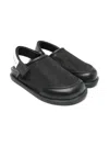Marni Logo-patch Sandals In Black