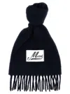 Marni Midnight Blue Alpaca Blend Scarf In Blue