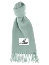 Marni Logo Patch Scarf In Green