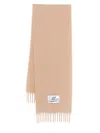 Marni Logo-patch Scarf In Neutrals