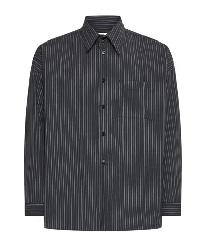 Marni Logo-patch Shirt In Black